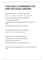 CGFM EXAM 3 COMPREHENSIVE TEST&NewLine;PAPER WITH SOLVED QUESTIONS&NewLine;