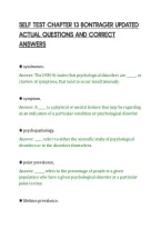 SELF TEST CHAPTER 13 BONTRAGER UPDATED&NewLine;ACTUAL QUESTIONS AND CORRECT&NewLine;ANSWERS