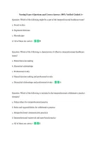Nursing Exam 4 Questions and Correct Answers 100&percnt; Verified Graded A&plus; &NewLine;