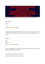 TEAS 7 READING &lpar;2026&sol;2027&rpar;&NewLine;UPDATE&vert;EXAM&NewLine;QUESTIONS WITH MULTIPLE&NewLine;CHOICES &vert;VERIFIED & REVISED&NewLine;ANSWERS &lpar;NEW&rpar;&excl;&excl;&excl;