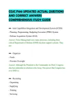 CGSC F100 UPDATED ACTUAL QUESTIONS&NewLine;AND CORRECT ANSWERS&NewLine;COMPREHENSIVE STUDY GUIDE&NewLine;
