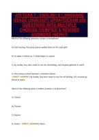 ATI TEAS 7 - ENGLISH & LANGUAGE&NewLine;USAGE &lpar;2026&sol;2027&rpar; UPDATE&vert;EXAM 200&NewLine;QUESTIONS WITH MULTIPLE&NewLine;CHOICES &vert;VERIFIED & REVISED&NewLine;ANSWERS &lpar;NEW&rpar;&excl;&excl;&excl;