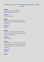 PEAT exam A &lpar;academic&rpar; &vert; UPDATED Questions with 100&percnt; Verified&NewLine;Answers