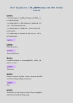 PEAT Exam Review &vert; UPDATED Questions with 100&percnt; Verified&NewLine;Answers