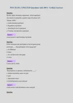 PSYCH 351 &vert; UPDATED Questions with 100&percnt; Verified Answers&NewLine;