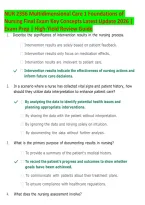 NUR 2356 Multidimensional Care 1 Foundations of Nursing Final Exam 2026 &vert; Practice Questions & Answers &vert; Exam Prep