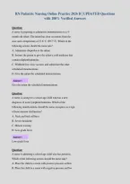 RN Pediatric Nursing Online Practice 2026 B &vert; UPDATED Questions&NewLine;with 100&percnt; Verified Answers