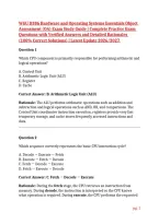 WGU D386 Hardware and Operating Systems Essentials Object Assessment &lpar;OA&rpar; Exam Study Guide &vert; Complete Practice Exam Questions with Verified Answers and Detailed Rationales &lpar;100&percnt; Correct Solutions&rpar; &vert; Latest Update 2026&sol;2027 