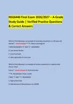  &NewLine;NSG6440 Final Exam 2026&sol;2027 &ndash; A-Grade &NewLine;Study Guide &vert; Verified Practice Questions & Correct Answers &NewLine;