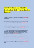  &NewLine;NSG6440 Final Exam Prep 2026&sol;2027 &ndash; Complete Study Guide &vert; Practice Questions & Answers &NewLine;