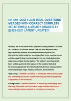 NR 449- QUIZ 5 2026 REAL QUESTIONS &NewLine;MERGED WITH CORRECT COMPLETE &NewLine;SOLUTIONS &vert;&vert; ALREADY GRADED A&plus; &NewLine;&vert;&vert;2026-2027 LATEST UPDATE&excl;&excl;&excl;