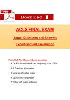 ACLS 2027 Final Exam &ndash; Certification ACLS Actual Questions & Answers &lpar;AHIP&rpar; A&plus; Graded