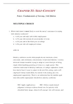 CHAPTER 33&colon; SELF-CONCEPT  &lbrace;Potter&colon; Fundamentals of Nursing&comma; 11th Edition&rcub;