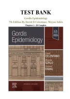Test Bank for Gordis Epidemiology 7th Edition by David D&period; Celentano&comma; Moyses Szklo and Youssef Farag 
