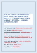 NSG 320 FINAL EXAM REVIEW 2026 &NewLine;REAL QUESTIONS MERGED WITH &NewLine;CORRECT COMPLETE SOLUTIONS &vert;&vert; &NewLine;ALREADY GRADED A&plus; &vert;&vert;2026-2027 &NewLine;LATEST UPDATE&excl;&excl;&excl;