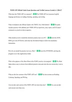 TOEFL iBT Official Guide Exam Questions and Verified Answers Graded A&plus; 2026&sol;27 &NewLine;