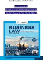 Solution Manual for Business Law&colon; Text & Exercises 10th Edition by Roger LeRoy Miller & William E&period; Hollowell &ndash; Chapters 1&ndash;43 Complete Solutions 2026