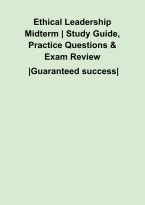 Ethical Leadership Midterm &vert; Study Guide&comma; Practice Questions & Exam Review&NewLine;&NewLine;