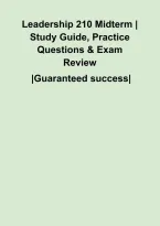 Leadership 210 Midterm &vert; Study Guide&comma; Practice Questions & Exam Review