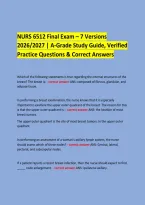 &NewLine;NURS 6512 Final Exam &ndash; 7 Versions &NewLine;2026&sol;2027 &vert; A-Grade Study Guide&comma; Verified Practice Questions & Correct Answers &NewLine;