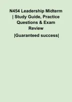 N454 Leadership Midterm &vert; Study Guide&comma; Practice Questions & Exam Review&NewLine;&NewLine;