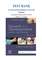 Test Bank for Growth and Development Across the Lifespan&colon; A Health Promotion Focus 3rd Edition by Gloria Leifer and Eve Fleck