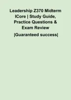 Leadership Z370 Midterm ICore &vert; Study Guide&comma; Practice Questions & Exam Review
