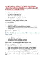 SDI FINAL EXAM &ndash; EXAM QUESTIONS AND CORRECT &NewLine;ANSWERS &lpar;VERIFIED ANSWERS&rpar; PLUS RATIONALE &vert; 2027 &NewLine;Q&A &vert; INSTANT DOWNLOAD PDF