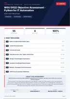 WGU D522 Python for IT Automation Objective Assessment 2026&sol;2027 &ndash; Questions and Answers &vert; 100&percnt; Verified &vert; Latest Version &vert; Complete Verified Answers &ndash; Pass Guaranteed &ndash; A&plus; Graded 