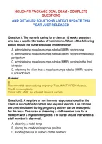 NCLEX-PN PACKAGE DEAL EXAM - COMPLETE&NewLine;QUESTIONS&NewLine;AND DETAILED SOLUTIONS LATEST UPDATE THIS&NewLine;YEAR JUST RELEASED
