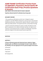 AANP PMHNP Certification Practice Exam V2 2026&sol;2027 &vert; Psychiatric Mental Health NP Certification Exam Prep &vert; Practice Questions & Answers