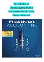 Solution Manual for Financial Accounting 11th Edition by Jerry J&period; Weygandt&comma; Paul D&period; Kimmel & Donald E&period; Kieso &ndash; Chapters 1&ndash;13 Complete Solutions 2026