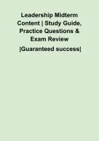 Leadership Midterm Content &vert; Study Guide&comma; Practice Questions & Exam Review
