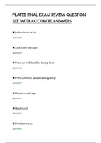 PILATES FINAL EXAM REVIEW QUESTION&NewLine;SET WITH ACCURATE ANSWERS&NewLine;