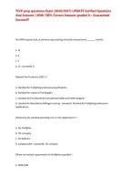 TCFP prep questions Exam &lpar;2026&sol;2027&rpar; UPDATE Verified Questions And Answers &vert; With 100&percnt; Correct Answers graded A&plus; Guaranteed Success&excl;&excl;&excl;