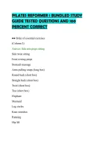 PILATES REFORMER 1 BUNDLED STUDY&NewLine;GUIDE TESTED QUESTIONS AND 100&NewLine;PERCENT CORRECT&NewLine;