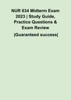 NUR 634 Midterm Exam 2023 &vert; Study Guide&comma; Practice Questions & Exam Review