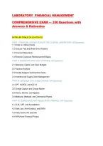 LABORATORY FINANCIAL MANAGEMENT&NewLine;COMPREHENSIVE EXAM &mdash; 350 Questions with &NewLine;Answers & Rationales