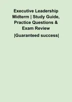 Executive Leadership Midterm &vert; Study Guide&comma; Practice Questions & Exam Review