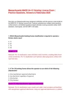 &bull; Massachusetts MASS 2A-1C Hoisting License Exam &vert; Practice Questions&comma; Answers & Rationales&NewLine;