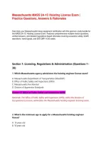 &bull; Massachusetts MASS 2A-1C Hoisting License Exam &vert; Practice Questions&comma; Answers & Rationales&NewLine;