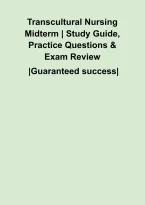 Transcultural Nursing Midterm &vert; Study Guide&comma; Practice Questions & Exam Review