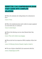 PIPEFITTER STAR COMPREHENSIVE EXAM&NewLine;STUDY GUIDE WITH COMPLETE&NewLine;SOLUTIONS