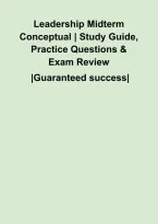 Leadership Midterm Conceptual &vert; Study Guide&comma; Practice Questions & Exam Review