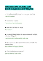 PIPEFITTER STAR UPDATED EXAM&NewLine;QUESTIONS AND CORRECT ANSWERS