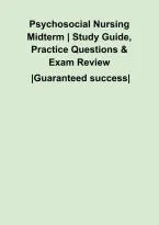 Psychosocial Nursing Midterm &vert; Study Guide&comma; Practice Questions & Exam Review