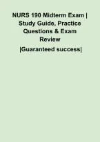 NURS 190 Midterm Exam &vert; Study Guide&comma; Practice Questions & Exam Review&NewLine;&NewLine;