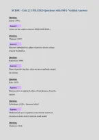 SCH4U - Unit 2 &vert; UPDATED Questions with 100&percnt; Verified Answers&NewLine;