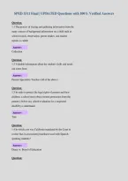SPED 5311 Final &vert; UPDATED Questions with 100&percnt; Verified Answers&NewLine;