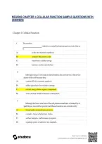 NSG5003 CHAPTER 1 CELLULAR FUNCTION SAMPLE QUESTIONS WITH&NewLine;ANSWERS